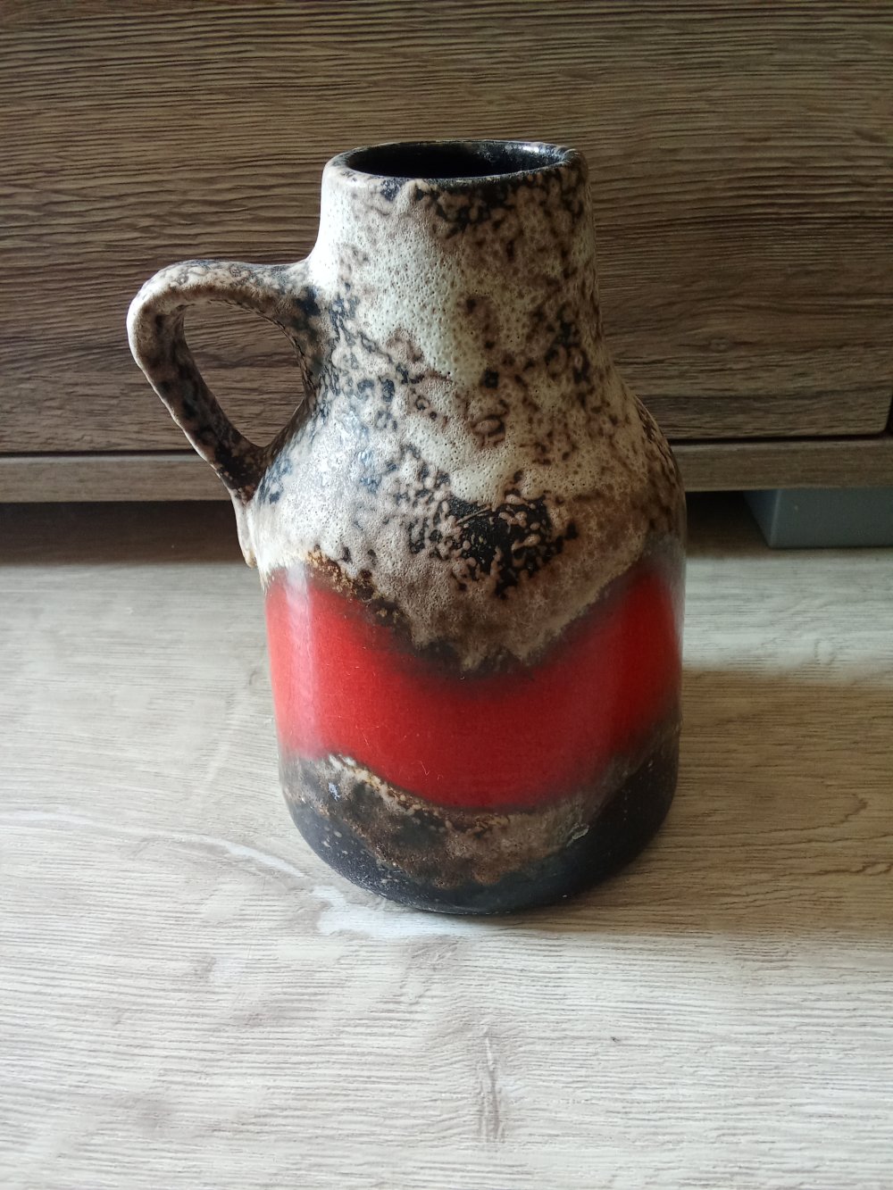 Vase rot braun Fat Lava Vintage 70's 
