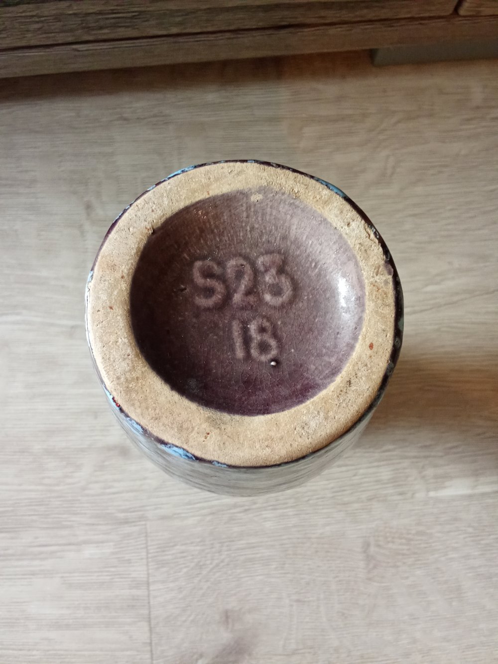 Vase blau Fat Lava Keramik Vintage 70's 