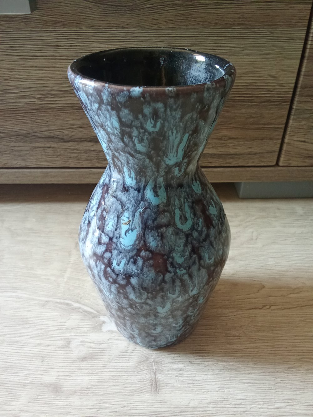 Vase blau Fat Lava Keramik Vintage 70's 