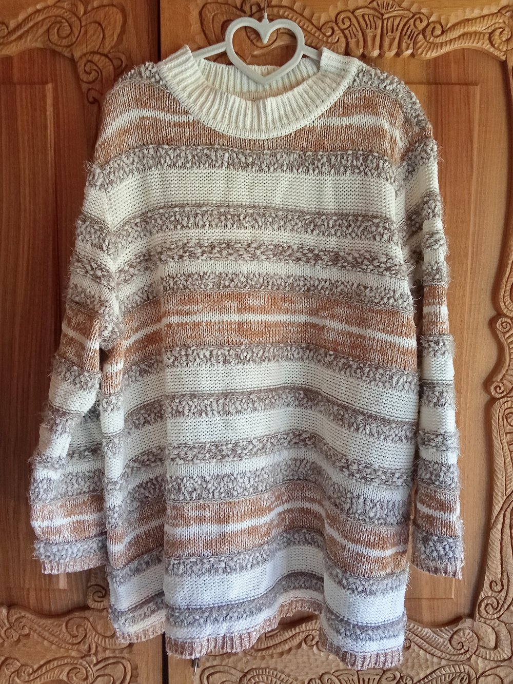 Pullover braun gestreift 