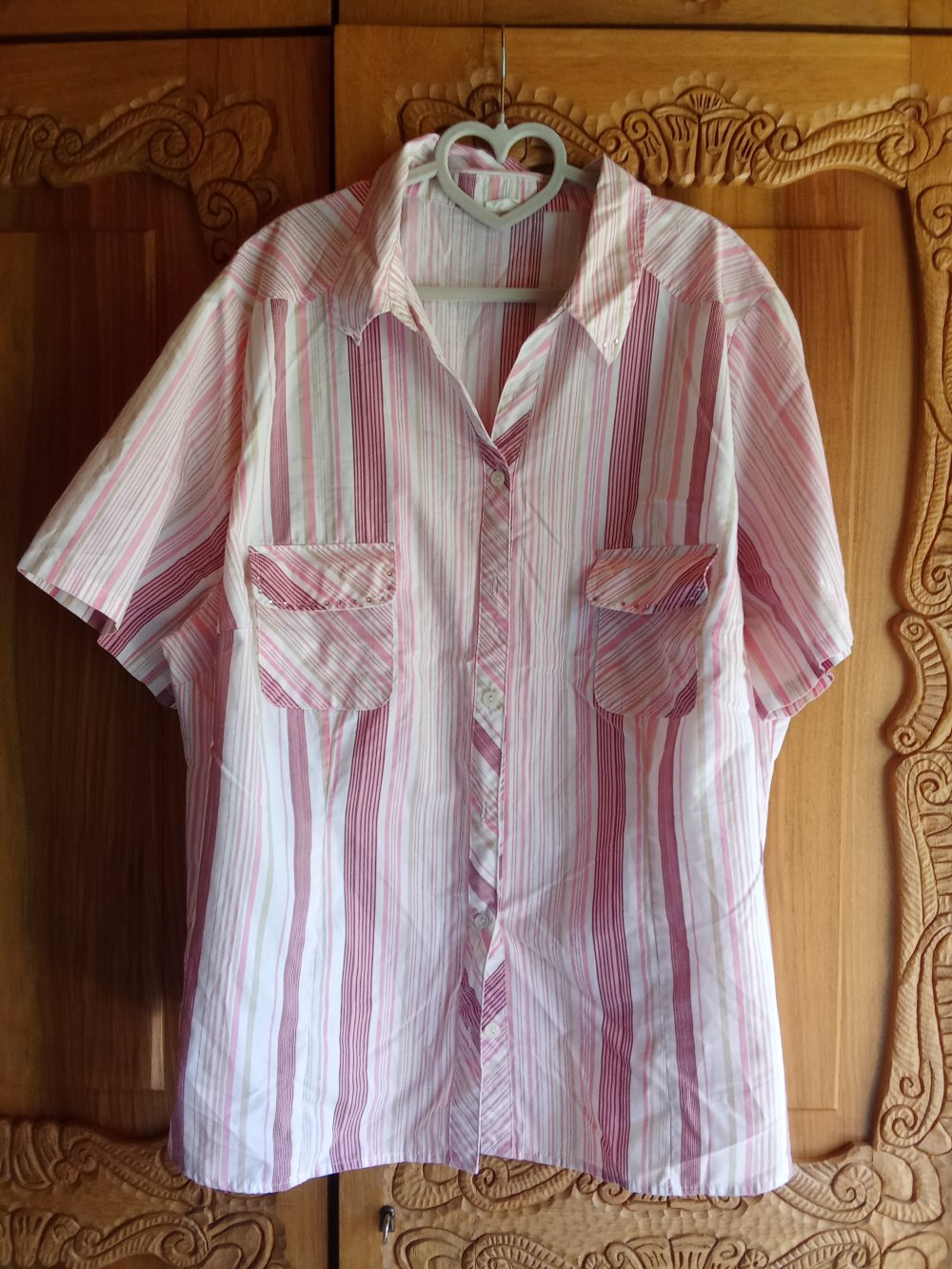 Bluse rosa gestreift 