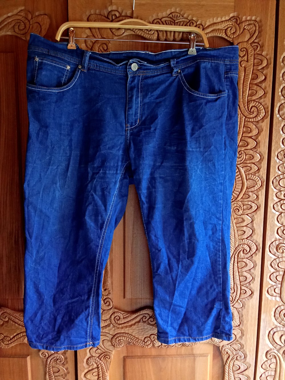 3/4 Jeans blau