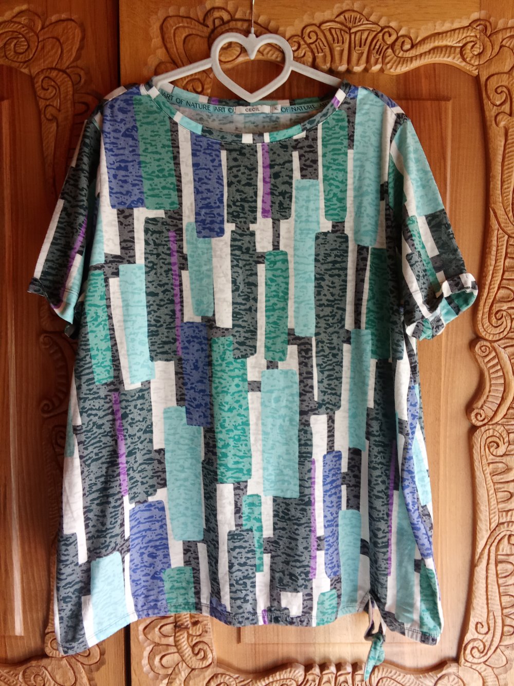T-Shirt blau grün 