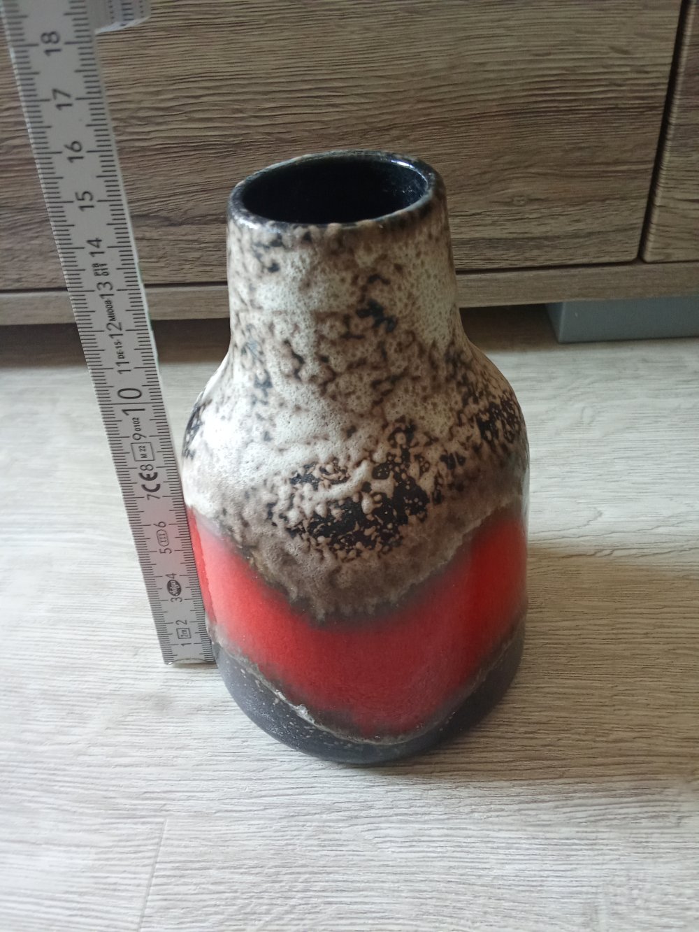 Vase rot braun Fat Lava Vintage 70's 