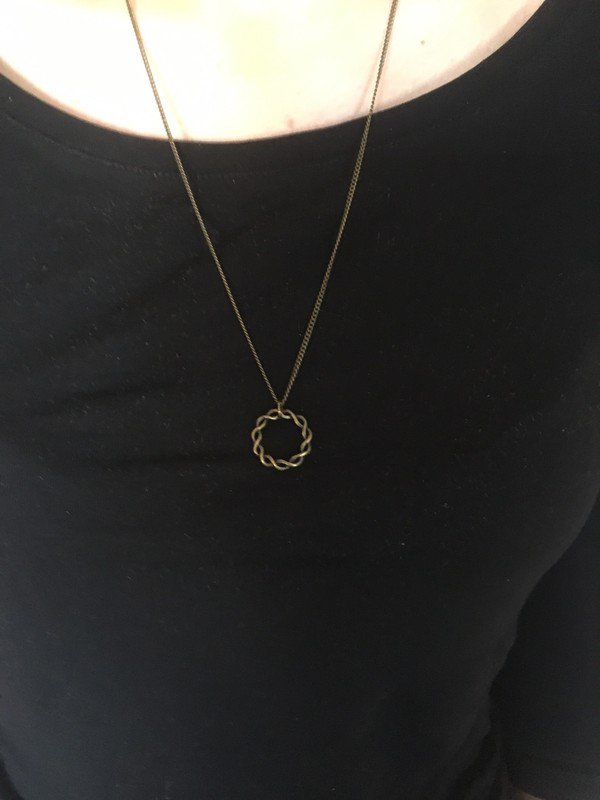 Bronzefarbene Kette mit Ring *Mengenrabatt*