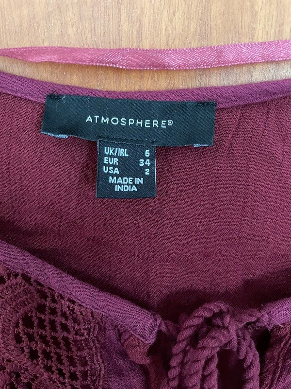 Weinrote Bluse aus Viskose *Mengenrabatt*