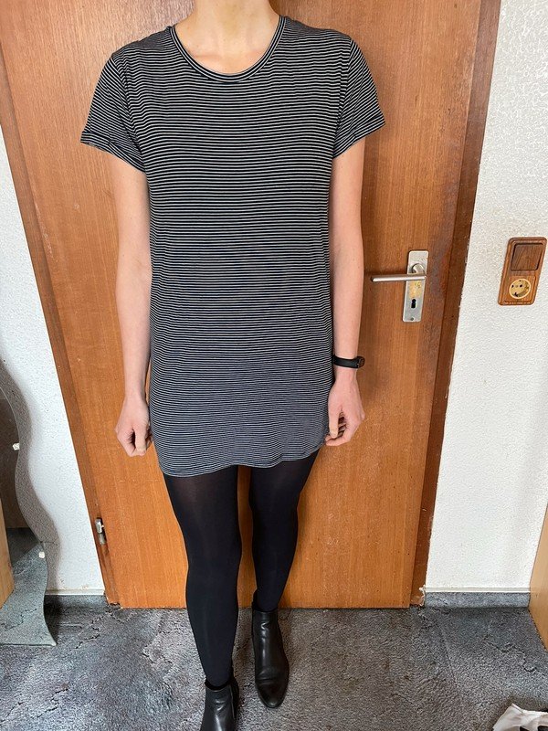Gestreiftes Longshirt/Kleid aus Viskose *Mengenrabatt*