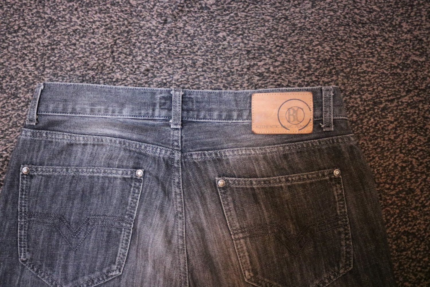 #Herren-Jeans, Gr. 33L30, #schwarz, #Heine, #Used-Effekt - sehr gut