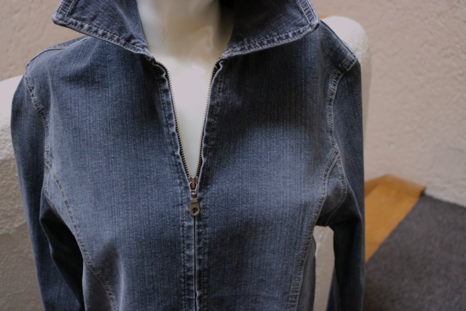 #Jeansjacke, Gr. 38, #Stretch, #schwarz-used, #MM, -wie neu