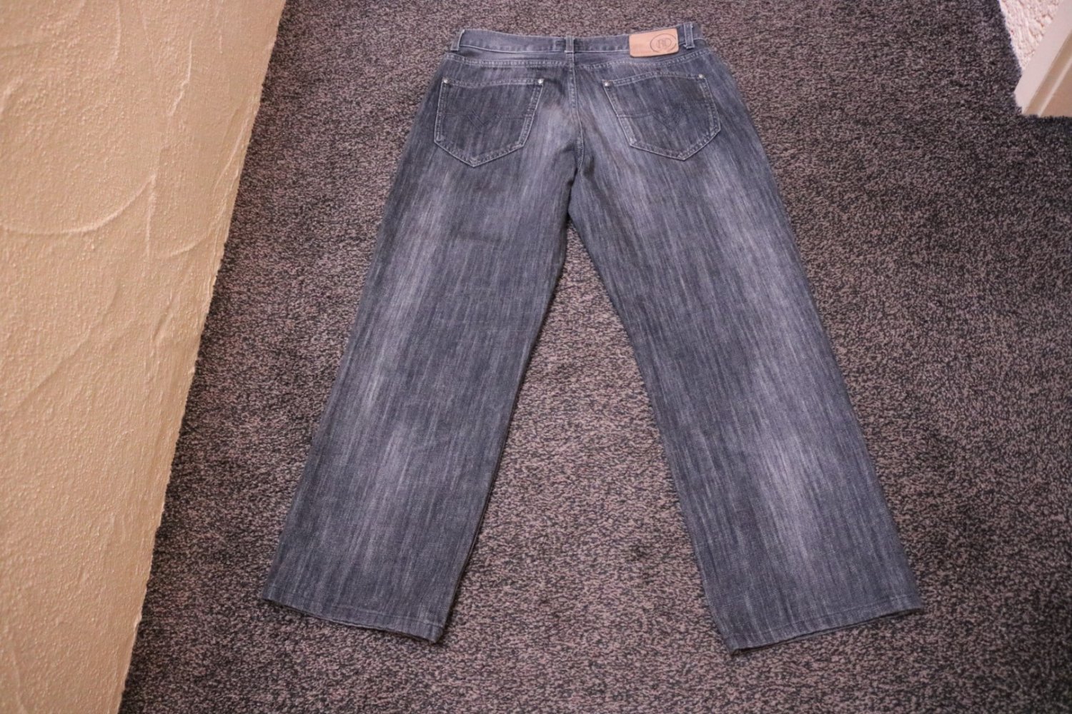 #Herren-Jeans, Gr. 33L30, #schwarz, #Heine, #Used-Effekt - sehr gut