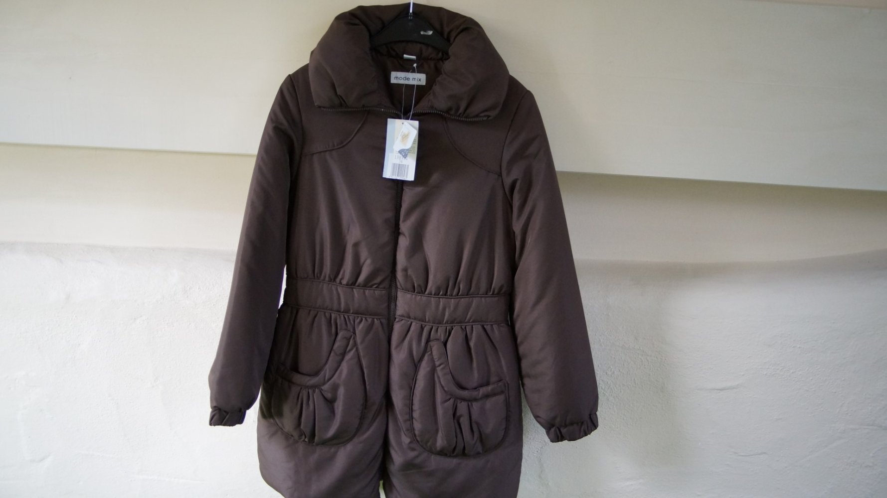 #Winterjacke, Gr. 36, #wattiert, #Mode Mix, #dunkelbraun, #leicht und warm 