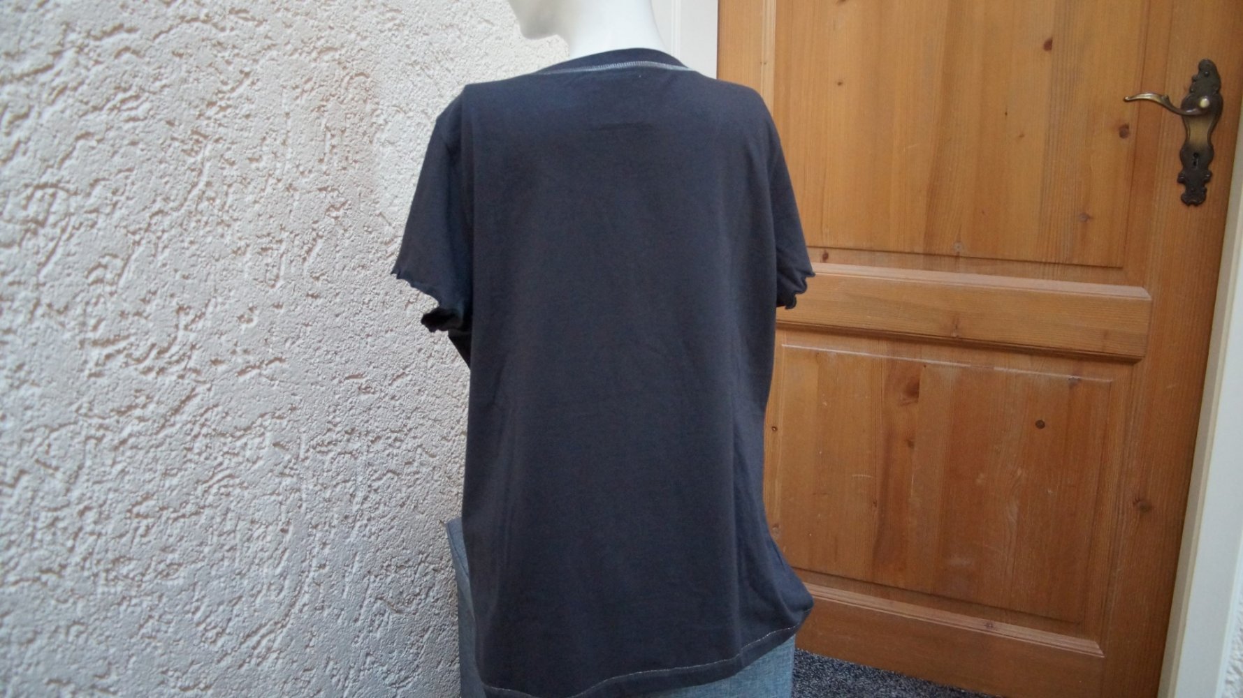 #Shirt m. Wolfsprint, #Nieten, Gr. 44/46, #anthrazit, #Amy Jones 