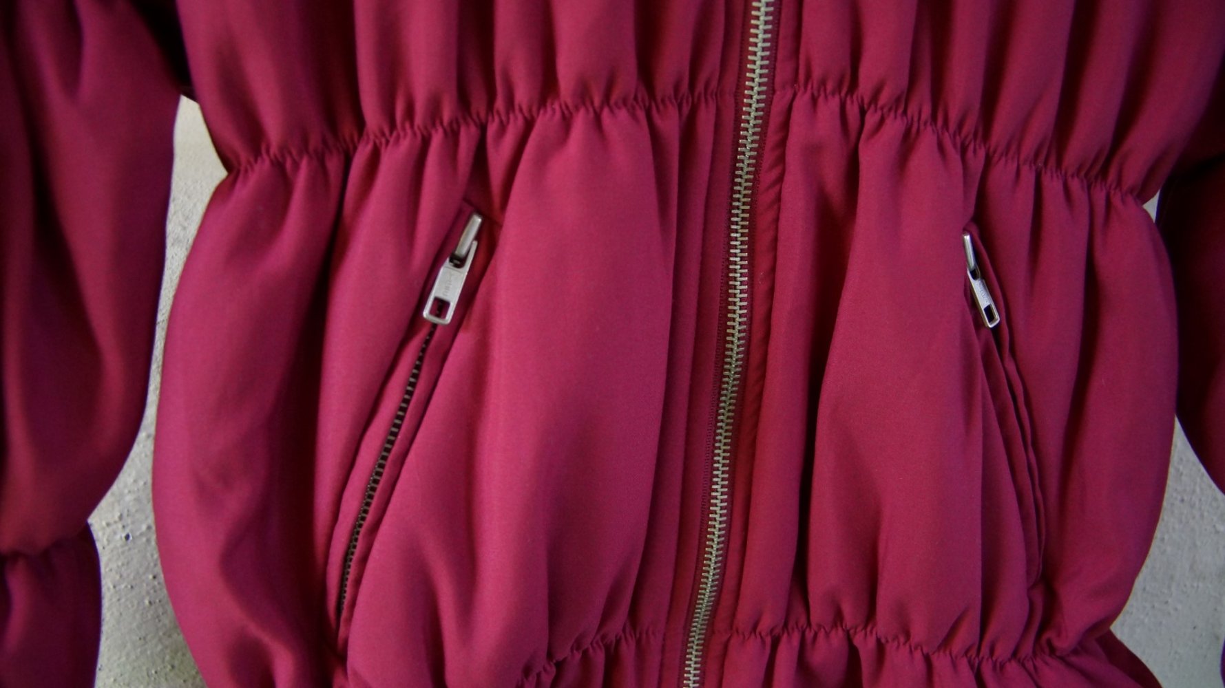 #Winterjacke m. Kapuze, Gr. 36, rot, #gesteppt - wie neu