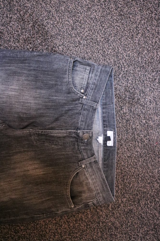 #Herren-Jeans, Gr. 33L30, #schwarz, #Heine, #Used-Effekt - sehr gut