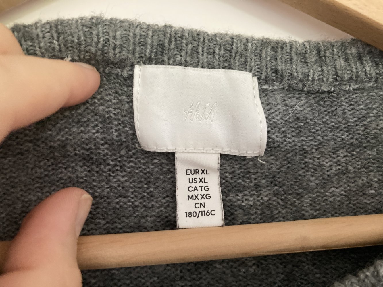 Gr. XL grauer Kurzarm Pullover von H&M 