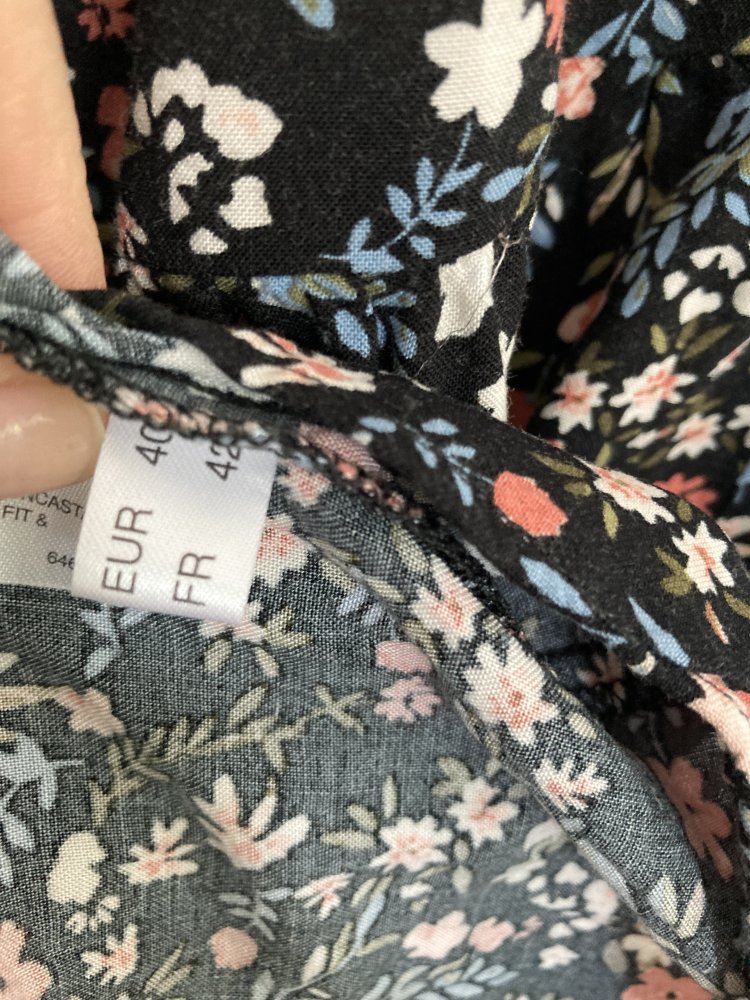 Gr. 40 kurzes Sommerkleid mit Blumen Fit & Flair