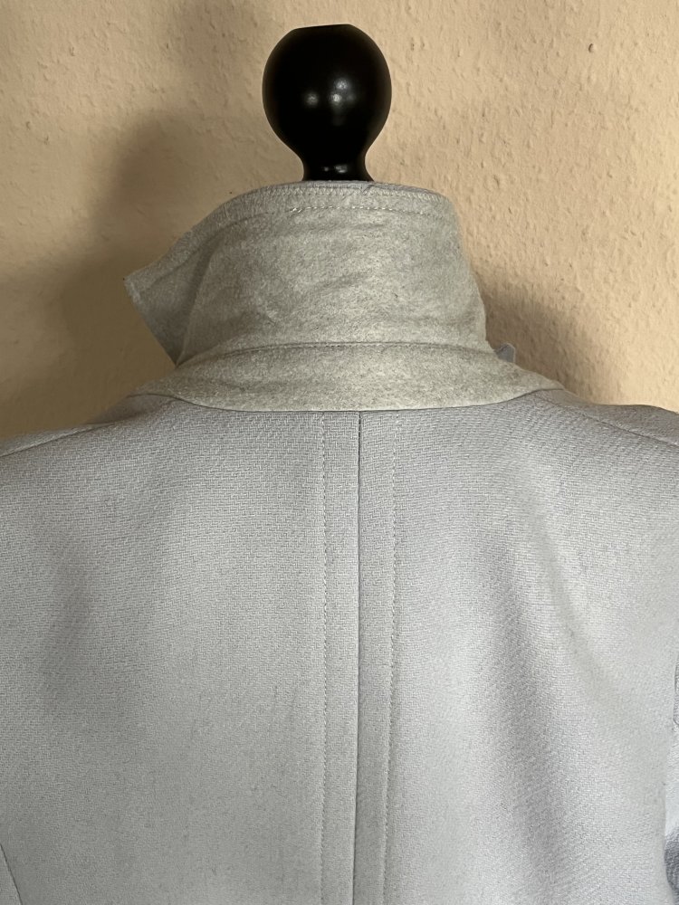 Zara Basic Outerwear Mantel Gr.S/M in hellblau mit Filz Unterkragen