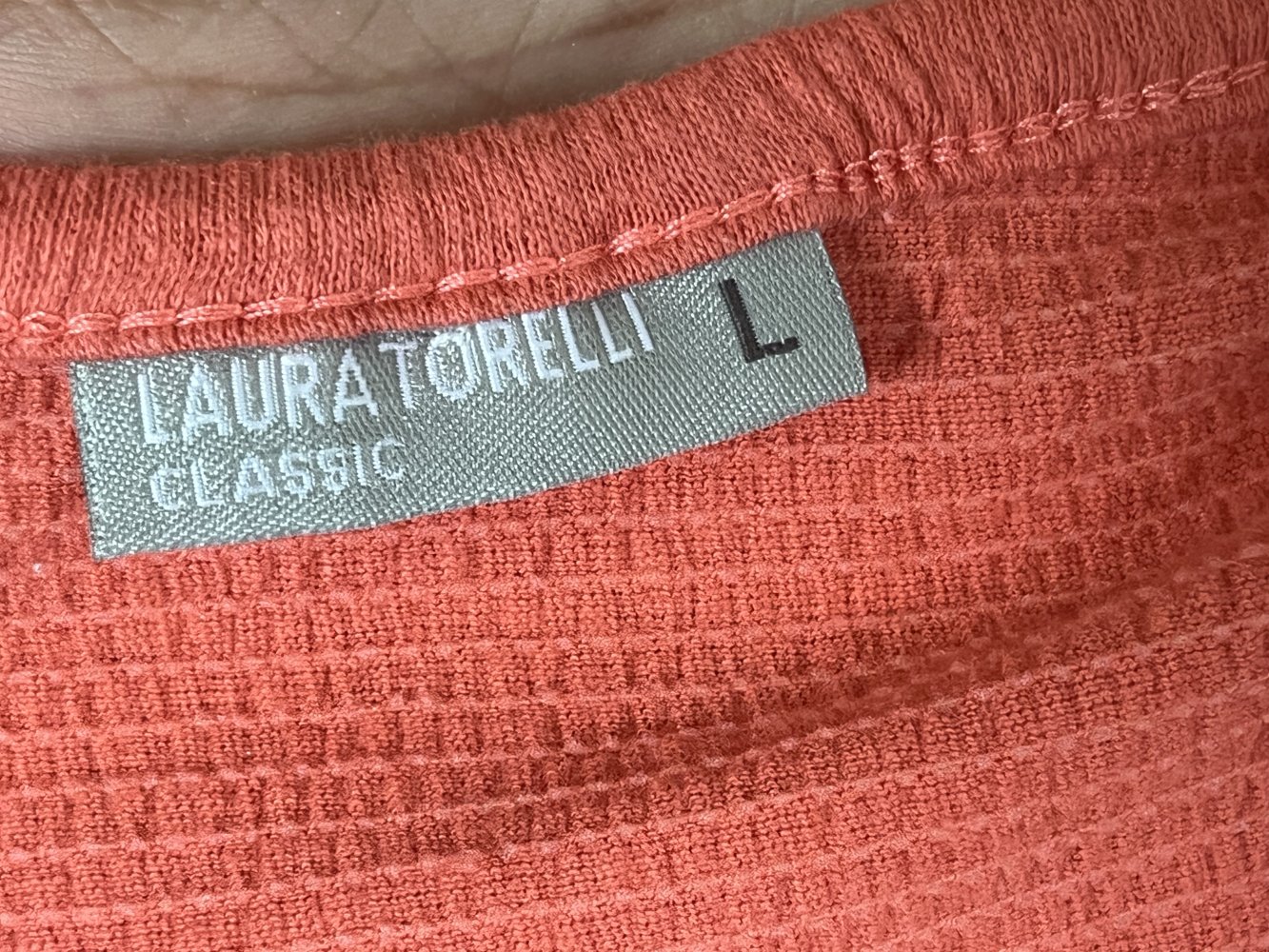 Laura Torelli Kurzarm Bluse mit Samba Ärmeln Gr.L / XL Apricot