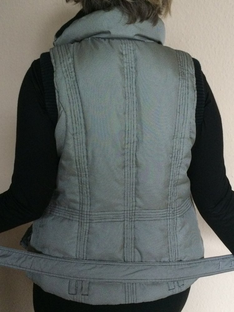 Esprit de Corp Retro Daunen Cargo Weste Gr.38/M kuschelig warm mit Gürtel und sehr vielen Taschen + Extras