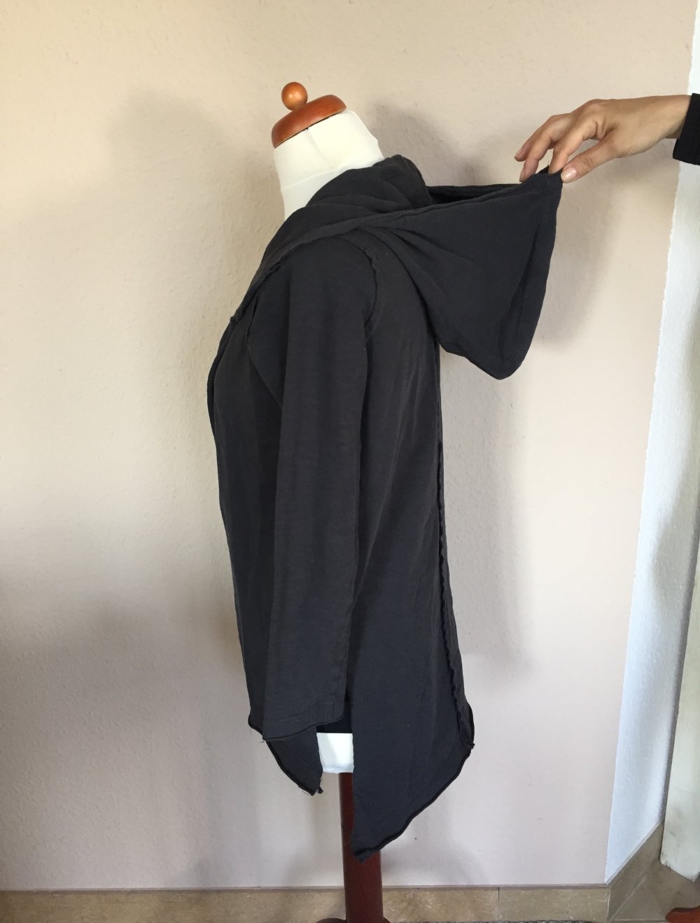 Sublevel Sommer Sweaty Hoodie Cardigan Gr.S/M dunkelgrau