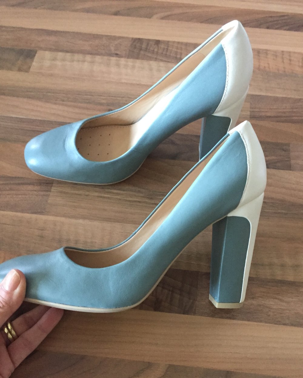 Geox Respira High Heel Pumps Gr.39 mit atmungsaktiver Sohle und Blockabsatz, Neu und ungetragen
