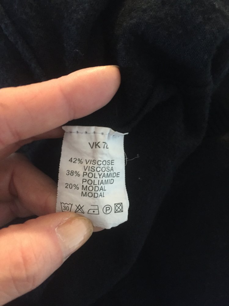 Vestino Hoodie Pullover Gr.L Kurzarm schwarz in Poncho Optik, kuschelig weich und lässiger Schnitt
