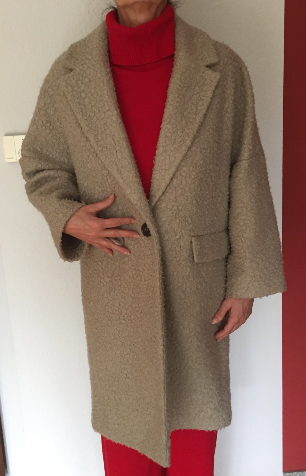 Zara Teddy Mantel Gr.S weiter Schnitt, 1 Knopf Schließung warm, lässig, bequem und kaum getragen