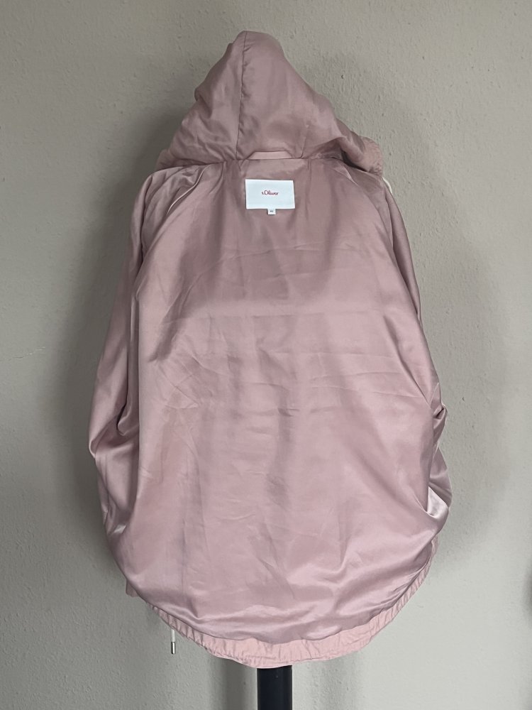 S.Oliver Übergangsjacke mit Hoodie Gr.XS Farbe Rose leicht unterfüttert, wasserabweisend