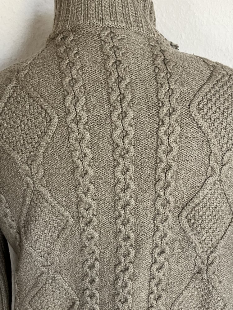 Strauß Innovation Warmer Strick Cardigan aus reiner Schurwolle Gr.38 Braun / Beige