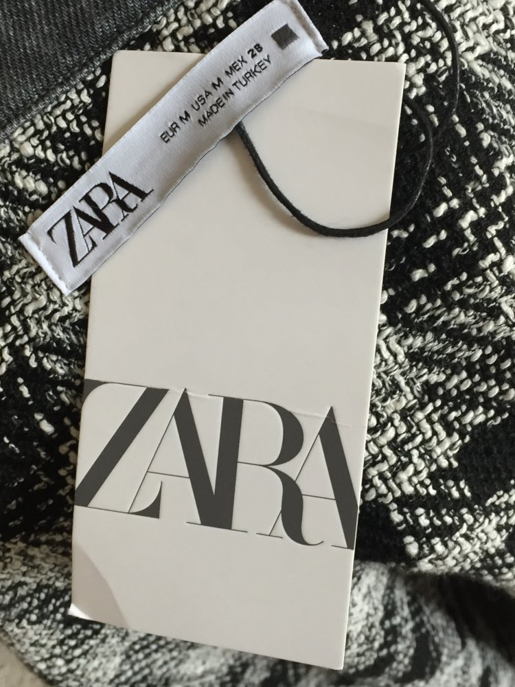Zara Oversized Holzfäller Jeans Hemd Jacke Gr.M Grau, schwarz, weiß Neu mit Etikett,