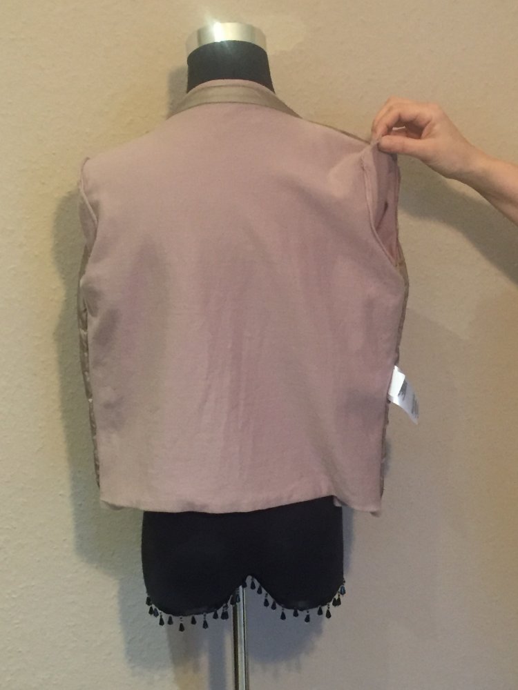 Beaumont Amsterdam Mix Material wattierte Bolero Sweaty Jacke Gr.S Puder Rose Nude,