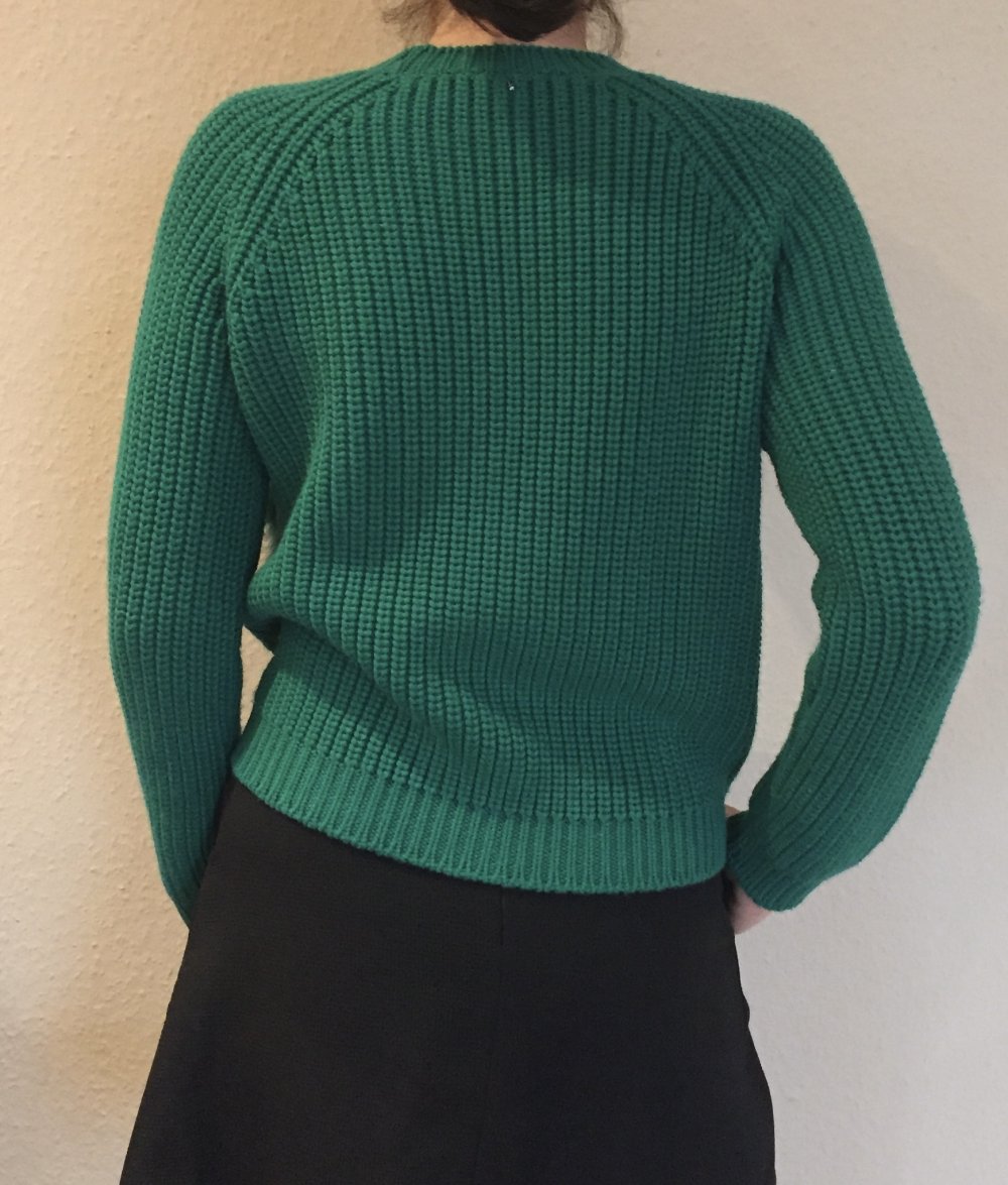 Sportmax Code Pullover mit TeddyFell Front Gr.S grün und kuschelig