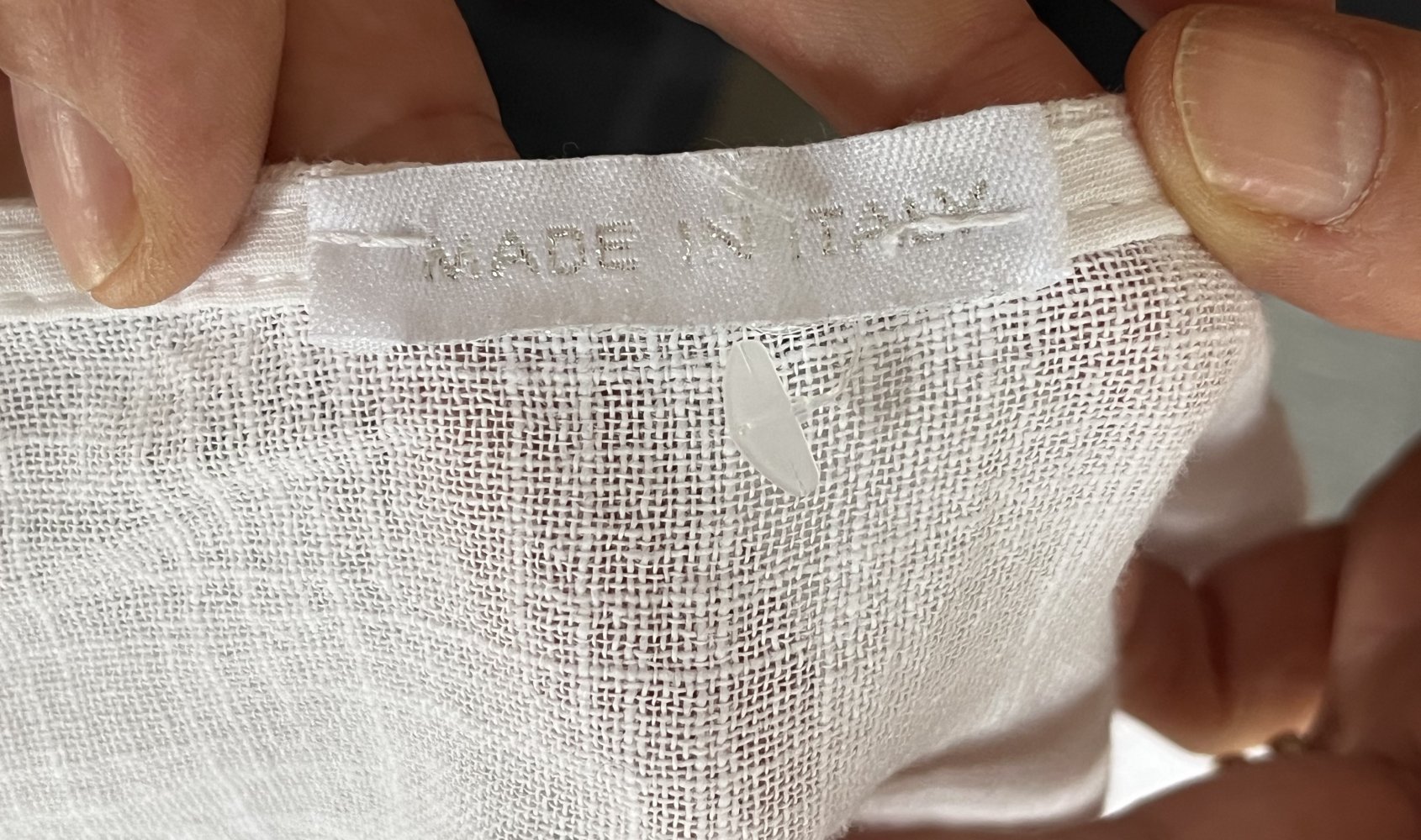 Made in Italy Bluse weiß mit Seitenknoten Gr.44 Neu
