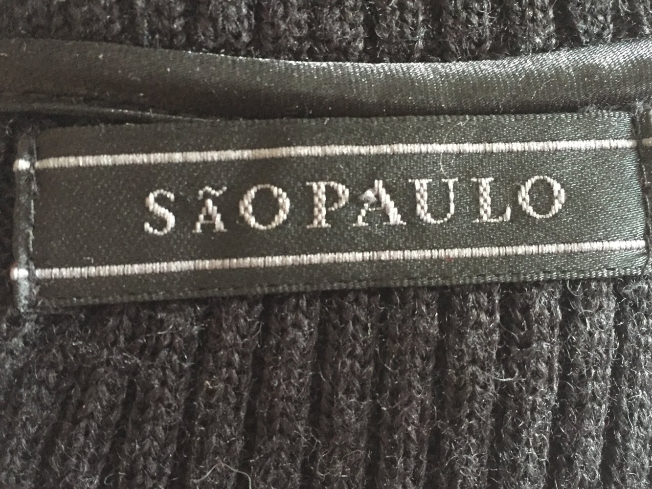 Sao Paulo Wildleder Merino Wolle Satin Mix Weste Gr.S schwarz