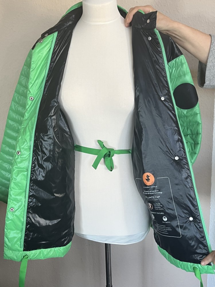 Save the Duck Winterjacke, Steppjacke (ohne Tier Daunen) Gr.38/40 grün/schwarz Neu und ungetragen