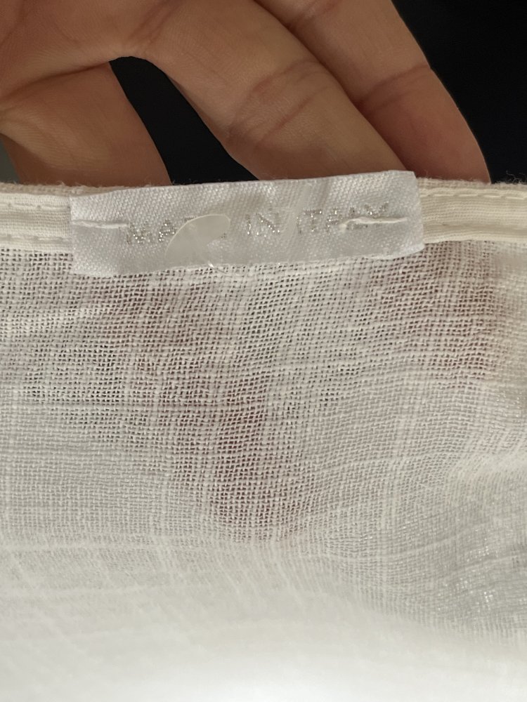 Made in Italy Bluse weiß mit Seitenknoten Gr.44 Neu