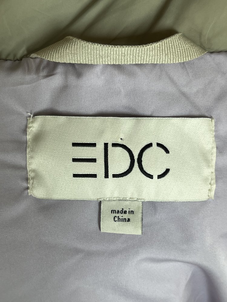 EDC by Esprit kurze Steppjacke mit Reißverschluss Gr.S Pastell Khaki