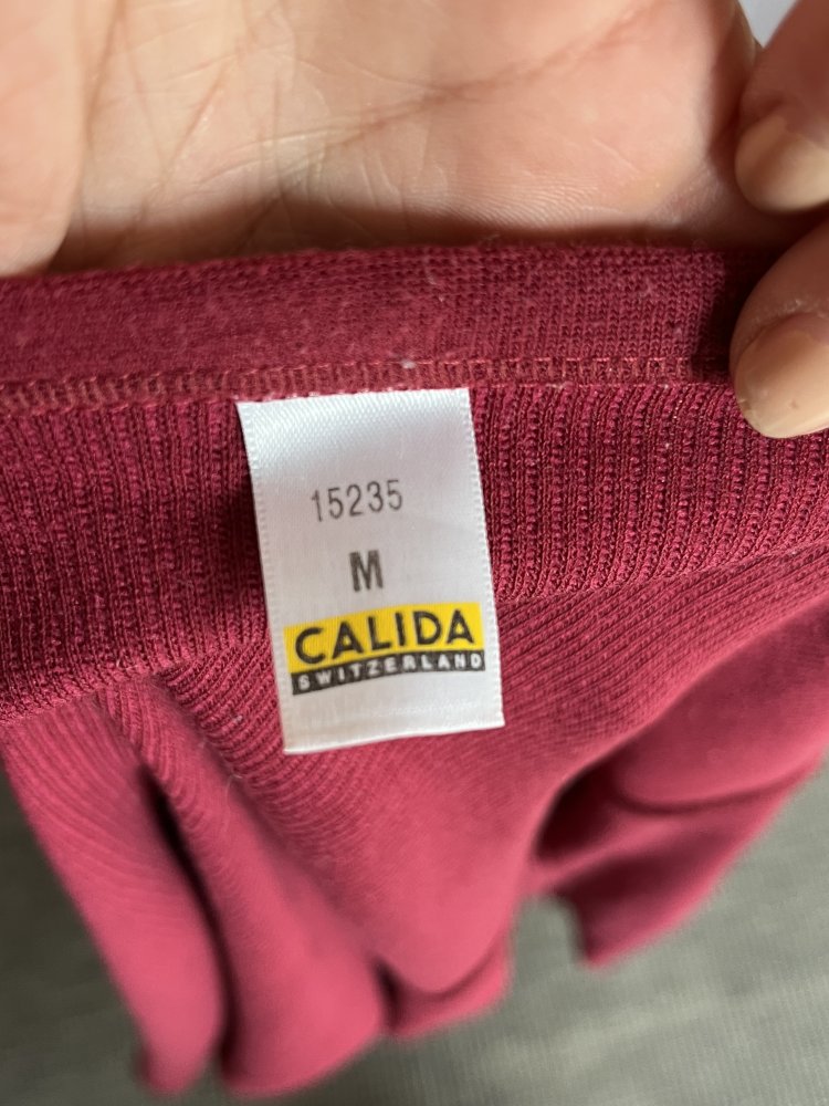 Calida langarm Feinrippshirt Calida  Gr.L Farbe bordeaux 