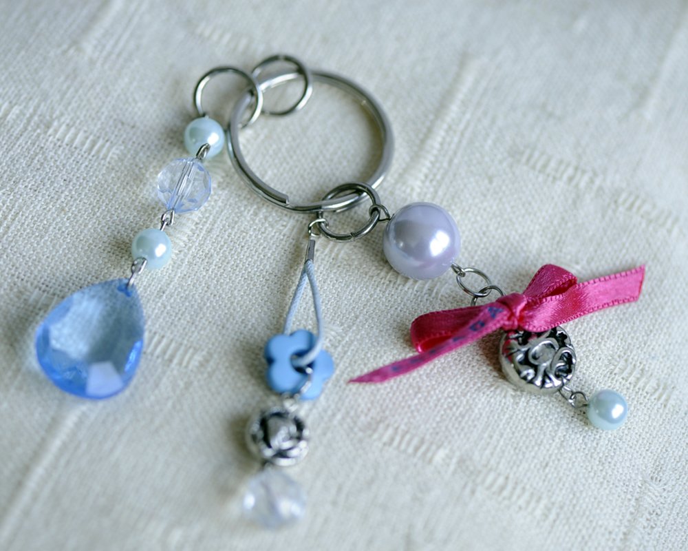 Hello Kitty mit Lollypop Glitzer Schlüsselanhänger
