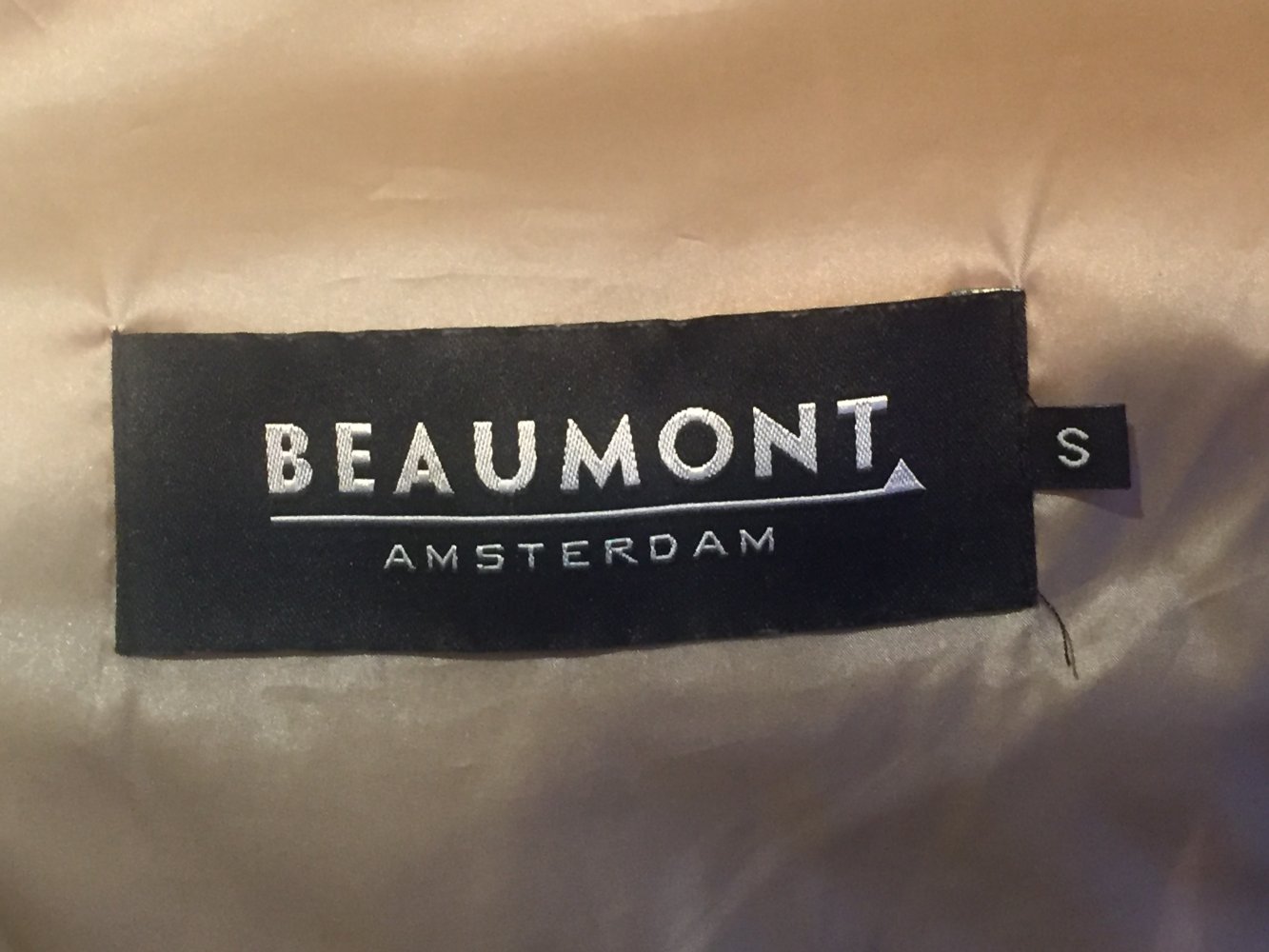 Beaumont Amsterdam Mix Material wattierte Bolero Sweaty Jacke Gr.S Puder Rose Nude,