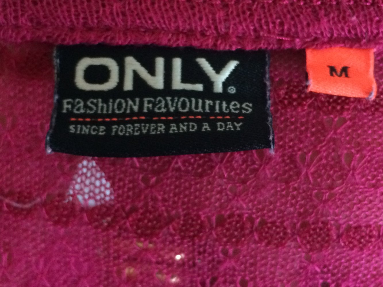 Only Tunika Top Gr.M/L Fuchsia Farben leicht transparent mit Wasserfall Dekolte