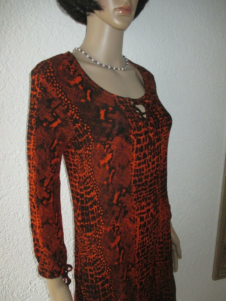 NEU * Edel * stylisch * Animal * Snake * Schlange * Seiden- Georgette * Crinkel * Knitter * Batik * Mini- Kleid 