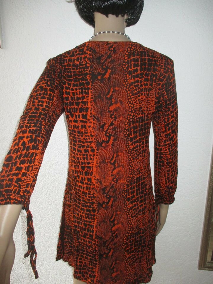 NEU * Edel * stylisch * Animal * Snake * Schlange * Seiden- Georgette * Crinkel * Knitter * Batik * Mini- Kleid 