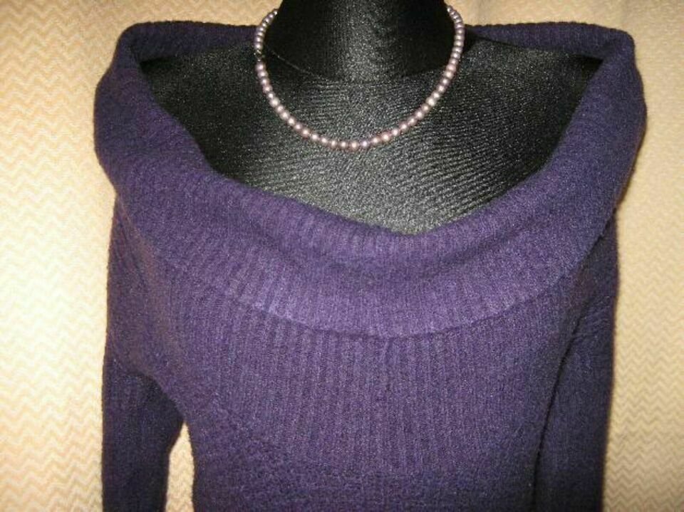 Ausgefallen * Carmen * Off Shoulder * Fein- Strick * Bodycon * Mini- Kleid oder Long- Pullover 