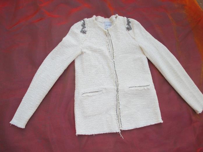 NEU * Edel * Glitzer * Swarovski * Strass * Kristalle * Stäbchen * Steine * Stickerei * Chanel * Style * Long * Blazer * Jacke 