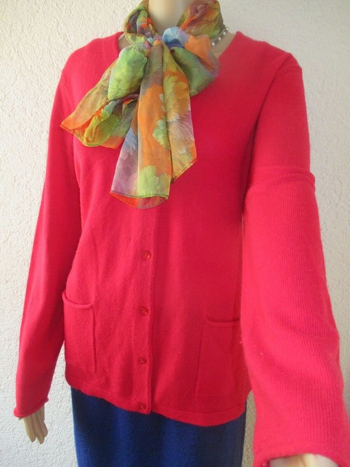 Edel * klassisch * wie Kaschmir * Cashmère- Wolle * Fein- Strickjacke * Cardigan 