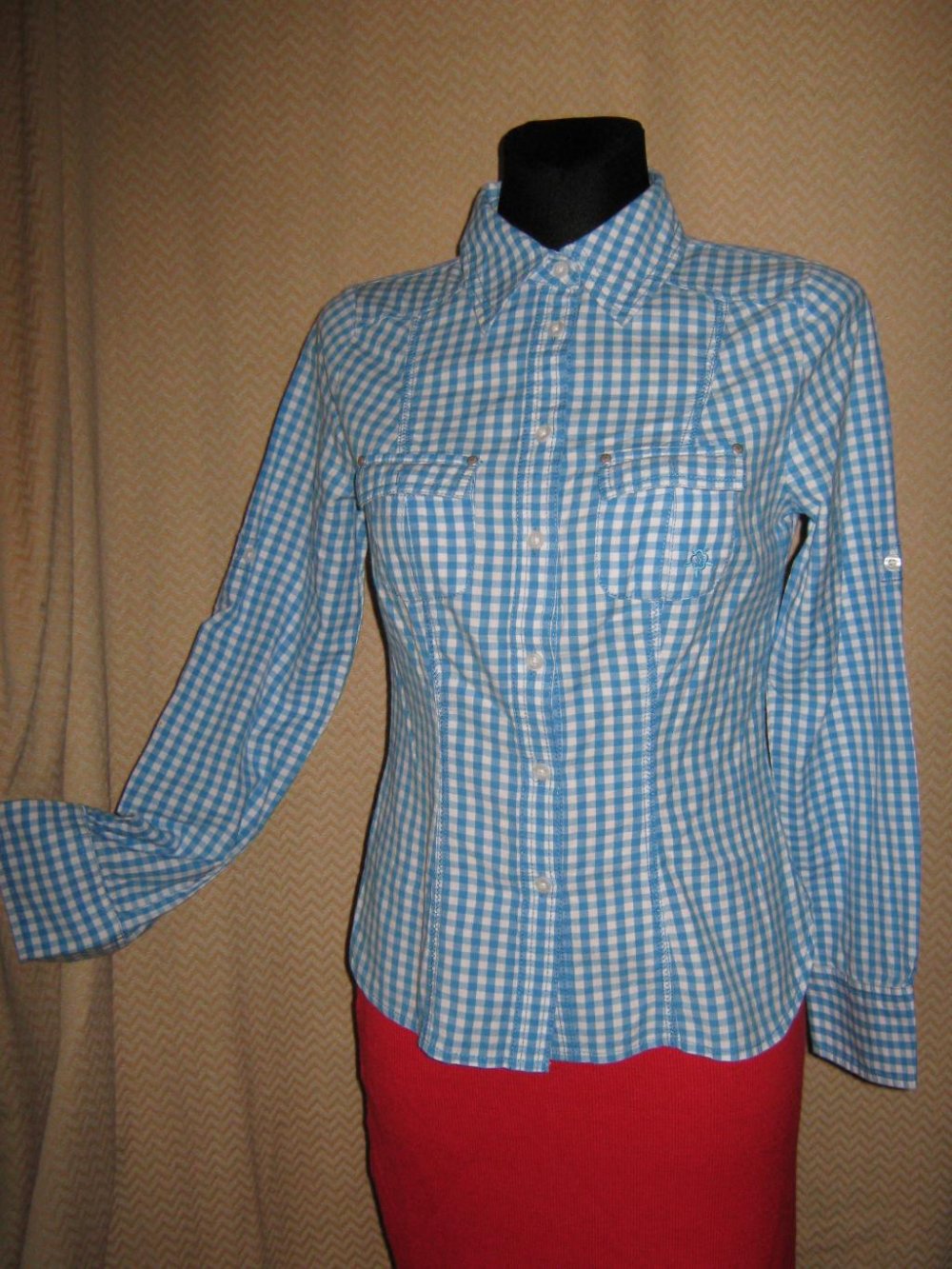 NEUw * Umwandelbar * Lang oder Kurz- Arm * Vichy- Karo * Hemd * Bluse 