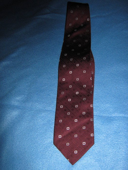 NEU * Elegant * klassisch * Business * DESIGNER * 100% Seiden * Krawatte * bordaux * dunkel- wein- rot * weiß *
