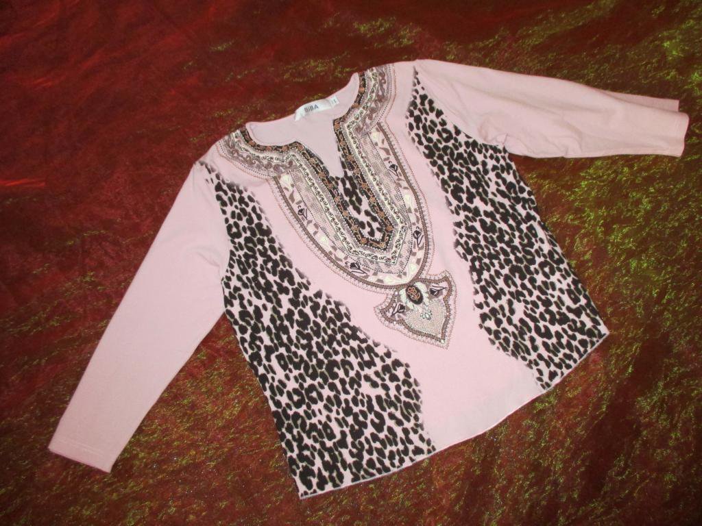 NEUw * Ausgefallen * edel * Glitzer- Stickerei * Animal * Leo- Style * Longsleeve * Langarm * T- Shirt 