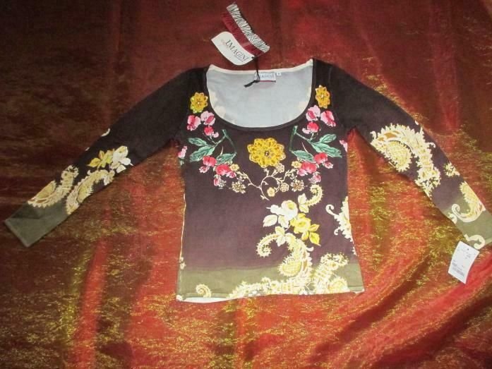 NEU mit ETIKETT * Glitzer * Kristall * Stäbchen * Blüten * Flower- Power- Style * Feinstrick- Pullover 